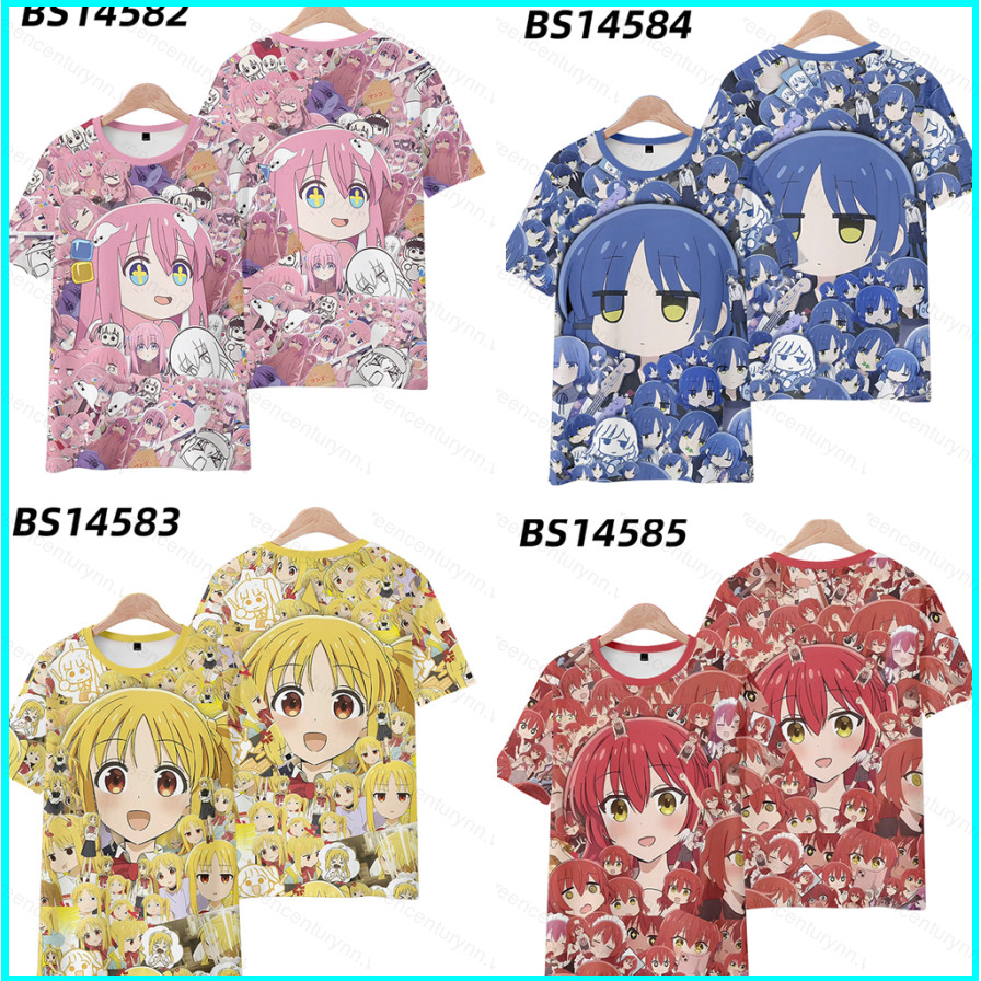 GN Bocchi The Rock - Áo thun nữ thời trang cosplay nhân vật Gotou Hitori và Yamada Ryo