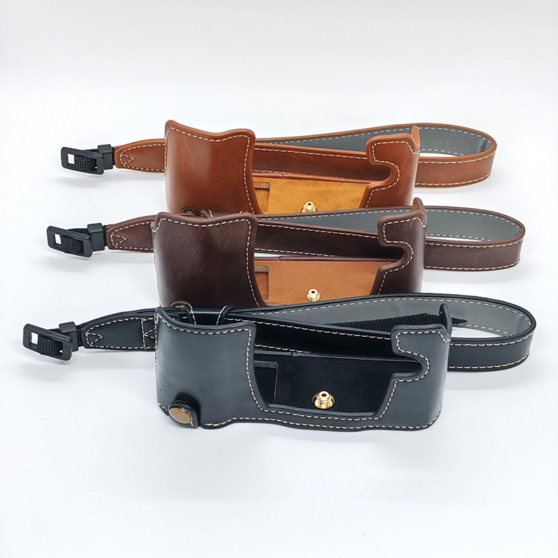 Túi đựng máy ảnh chống bóng Thích hợp cho Olympus EM10 Generation Base Leather Case EP5 Pin có thể t