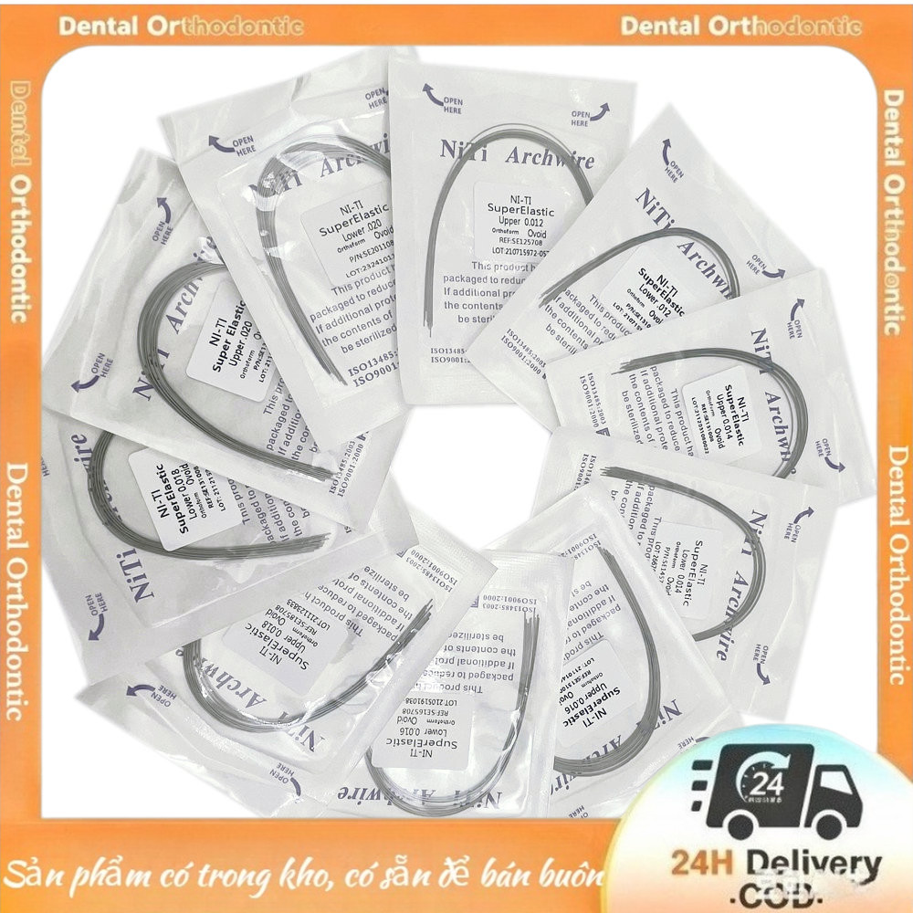 Set 2 Gói Dây Niti Ovoid Màu Tím Siêu Co Giãn (1 Gói Trên + 1 Gói Dưới) Super Elastic Niti Ovoid Wir