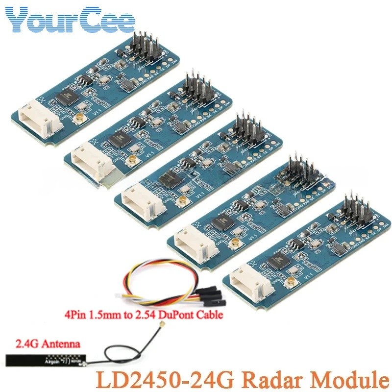 10 Cái / 1 Cái LD2450 24G MM Sóng Cơ Thể Con Người Theo Dõi Chuyển Động Quỹ Đạo Radar Cảm Biến Mô Đu