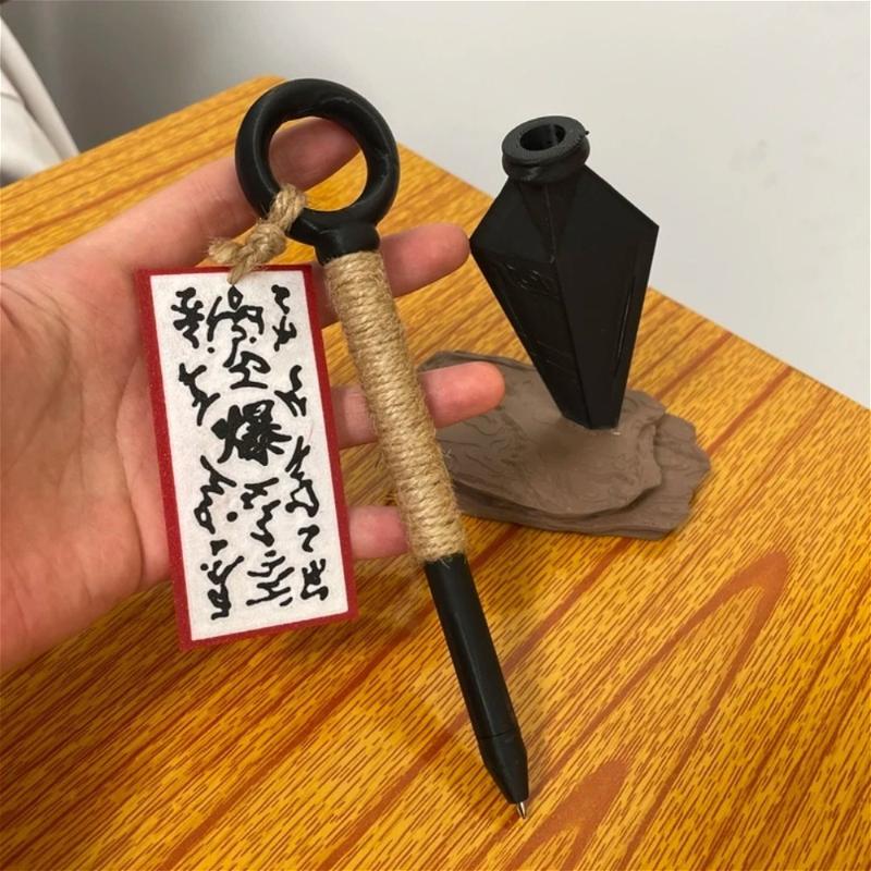 AQMF Sáng Tạo Naruto Kunai Gel Bút Naruto Ngoại Vi Đồ Chơi Bút Móc Khóa COS Đạo Cụ Anime Độc Đáo Lấy