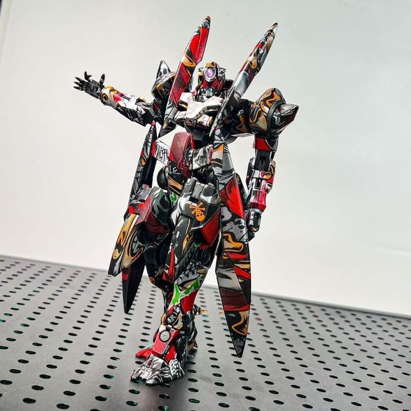 Sản phẩm mới Gundam Hình 012MG Doom Graffiti Limited White Tiger Star 1 / 100GNX Mẫu Trang Trí Lắp R