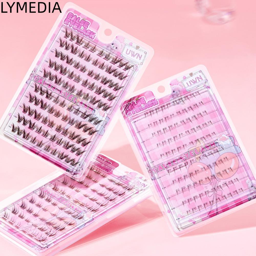 LYMEDIA Lông Mi Giả Hướng Dương, Lông Mi Giả Màu Nâu Không Keo, Phổ Biến Không Thân Không Keo Phân Đ