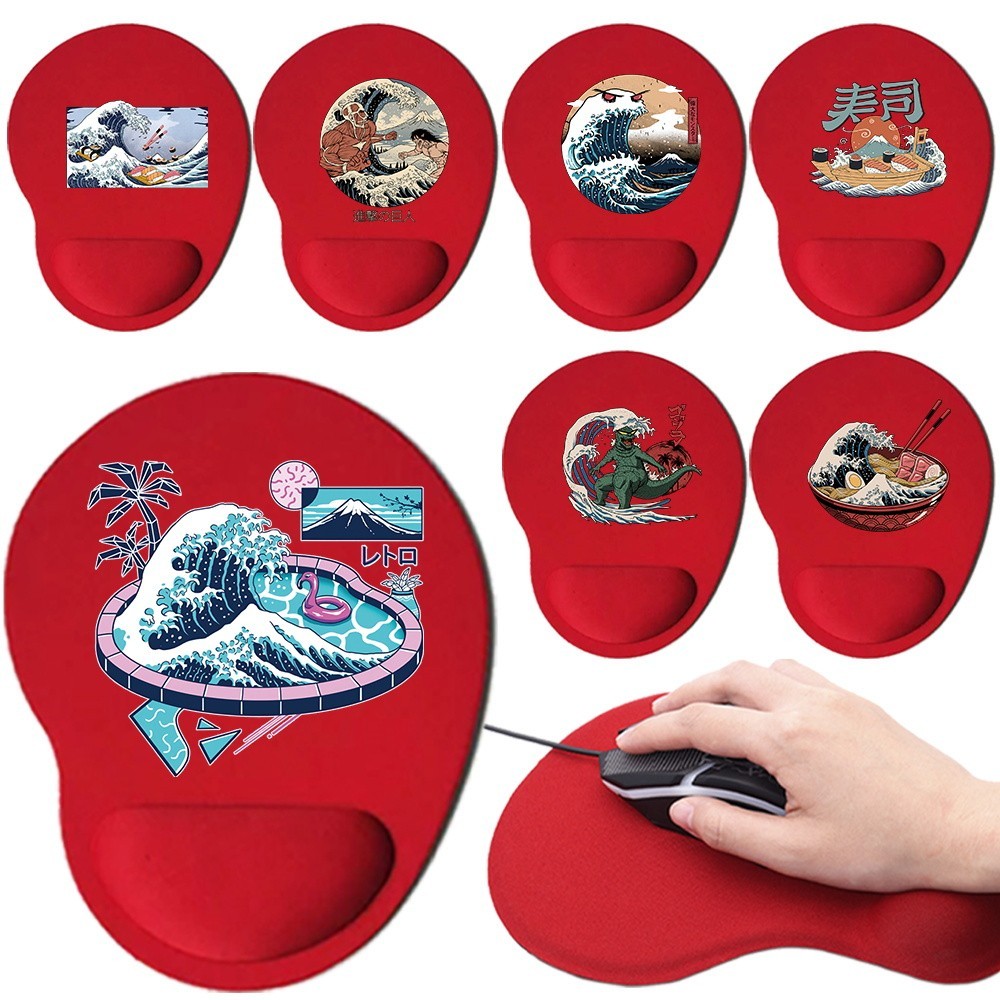 New red mouse pad  computer gaming wrist rest mouse pad  desktop keyboard mouse pad  multiple styles