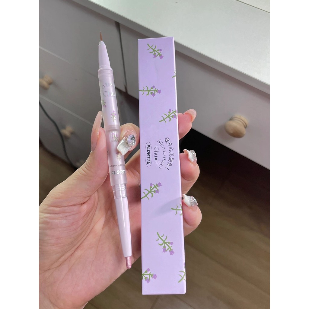 Một Mắt Lớn Thiết Kế Hai Đầu Làm Sáng Bóng Flortte Flortte Flortte Flortte Liquid Eyeliner