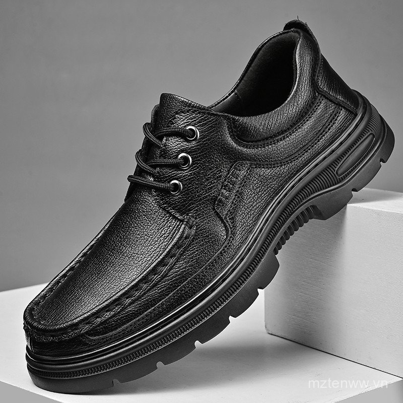 Dongjiaren Ren Top Layer Da Bò Giày Da Thường Ngày Cotton