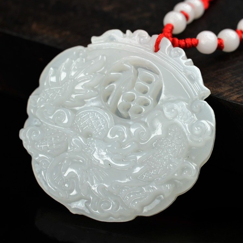 Mặt dây chuyền Fulong ngọc bích Afghanistan tự nhiên Mặt dây chuyền ngọc bích ngọc bích Ngọc bích Ph