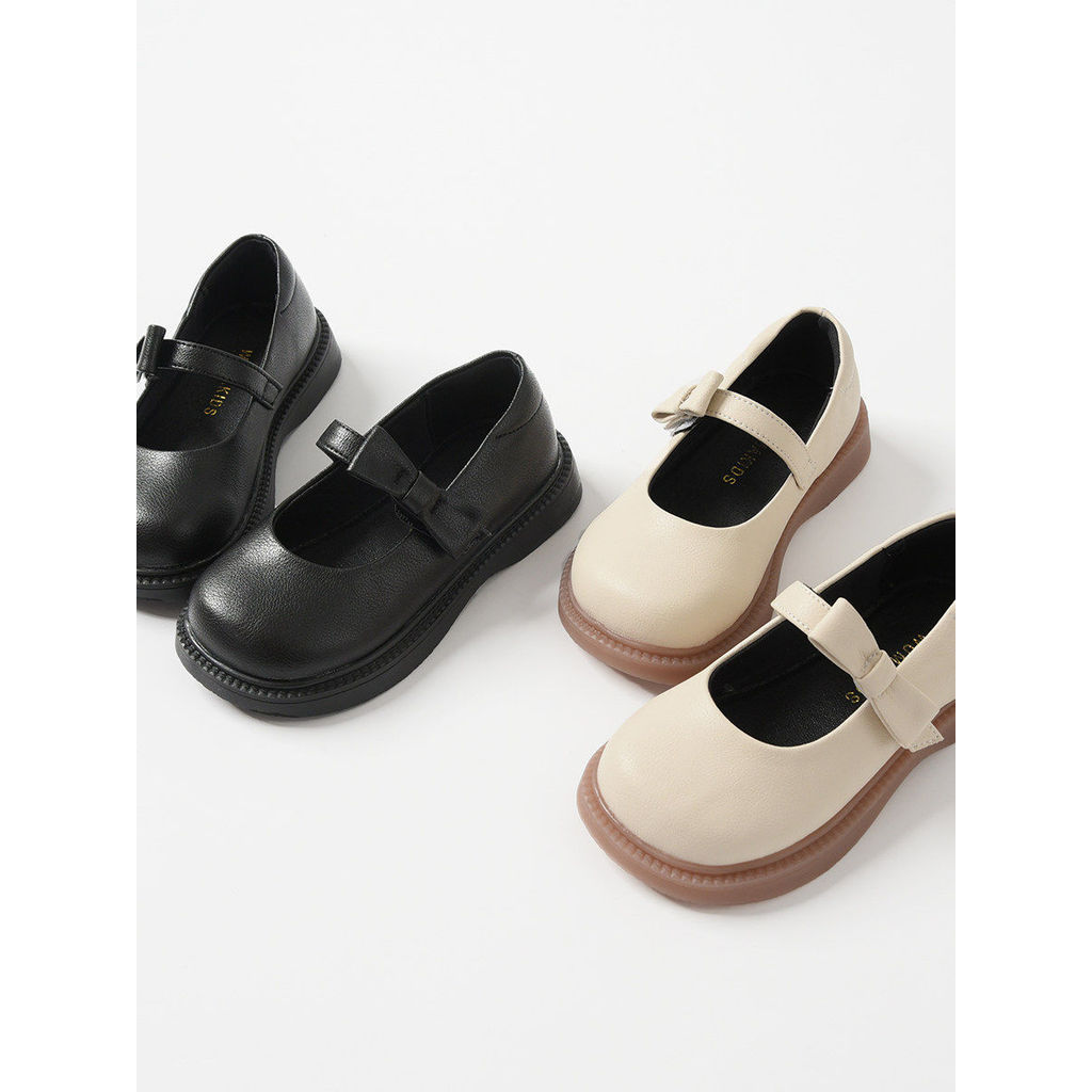 giày cho bé sơ sinh 0 6 tháng kibo kids giày trẻ em Qingku bé gái da bò hai lớp trẻ em giày da nhỏ p