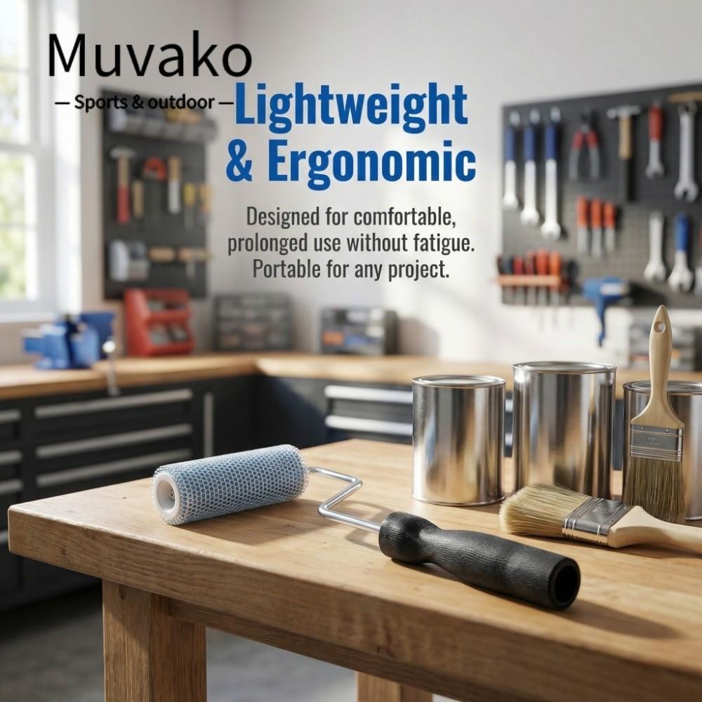 Con lăn khử bọt MUVAKO, Chất liệu nhôm Dụng cụ sợi thủy tinh cỡ 3 Inch, Thiết kế lò xo chắc chắn Ace