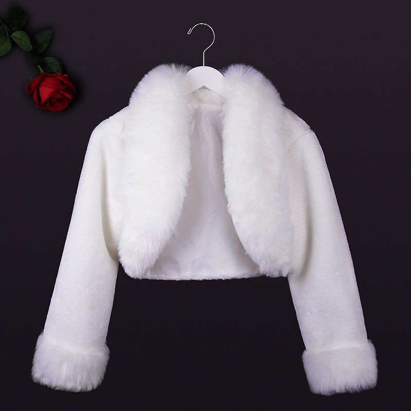 Cô Dâu Cưới Len Khăn Choàng Mùa Đông Ấm Áp Váy Cưới Dài Tay Phù Dâu Nghi Lễ Bên Ngoài Gạc Trắng Lady