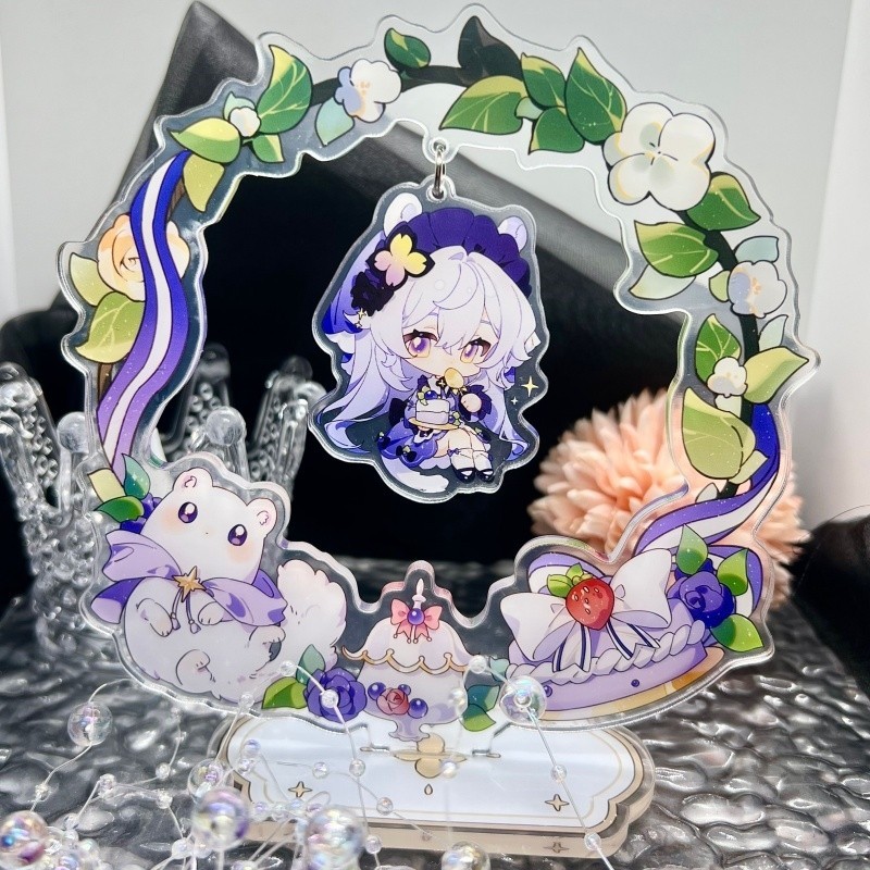 Móc Khoá, Mô Hình Standee Anime Honkai: Star Rail Acheron Robin Black Swan Trang Trí Bàn Học, Làm Vi