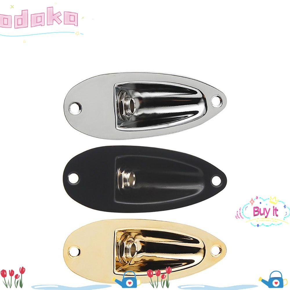ODAKA Guitar Jack Plate, 6.35mm 1 / 4 "Thuyền Hình Guitar Đầu Vào Jack, Jack Kim Loại Ổ Cắm Đàn Guit