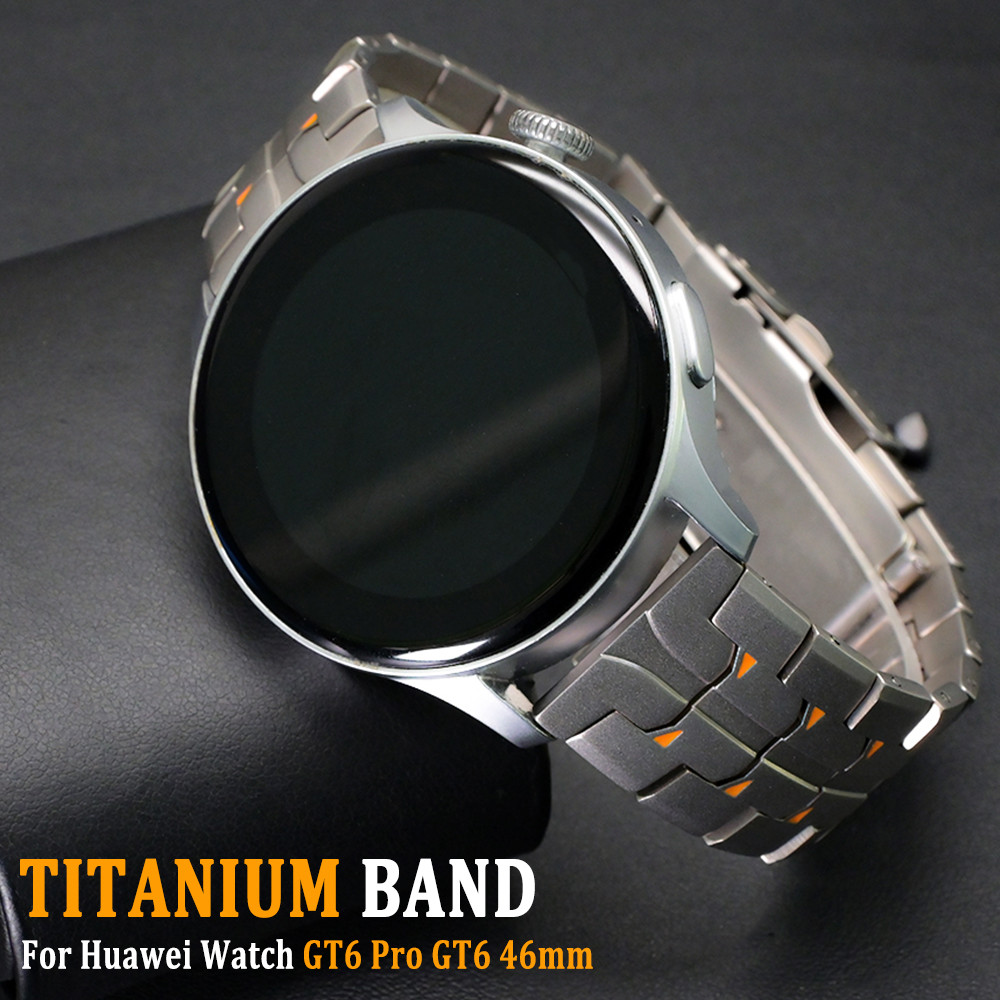 22mm Kim Loại Titan Dây Đeo Cho Huawei Watch GT6 Pro GT6 46mm Vòng Tay Kinh Doanh Cho Samsung Galaxy
