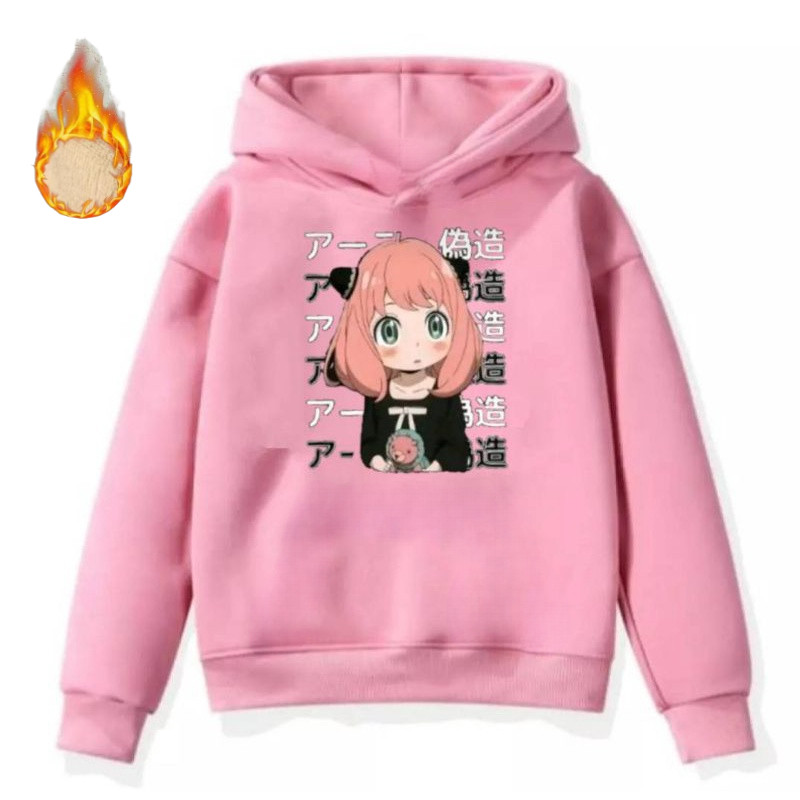 Áo len nữ gia đình Anya Forge x Spy | Áo Hoodie lông cừu ấm cúng có in hình Anime dễ thương, ấm áp c