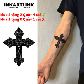  Chữ thập nhỏ miếng dán hình xăm tạm thời hình xăm ma thuật lâu trôi không thấm nước hình xăm giả kéo dài đến 15 ngày hình xăm bán vĩnh viễn. 