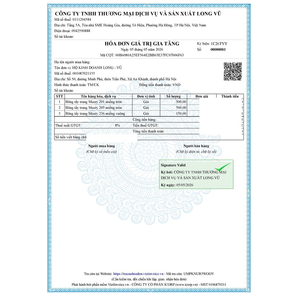 Bông Tẩy Trang MÉERY Chính Hãng, Bông Tẩy Trang Meery 205 Miếng 100% Cotton Pads | BigBuy360 - bigbuy360.vn