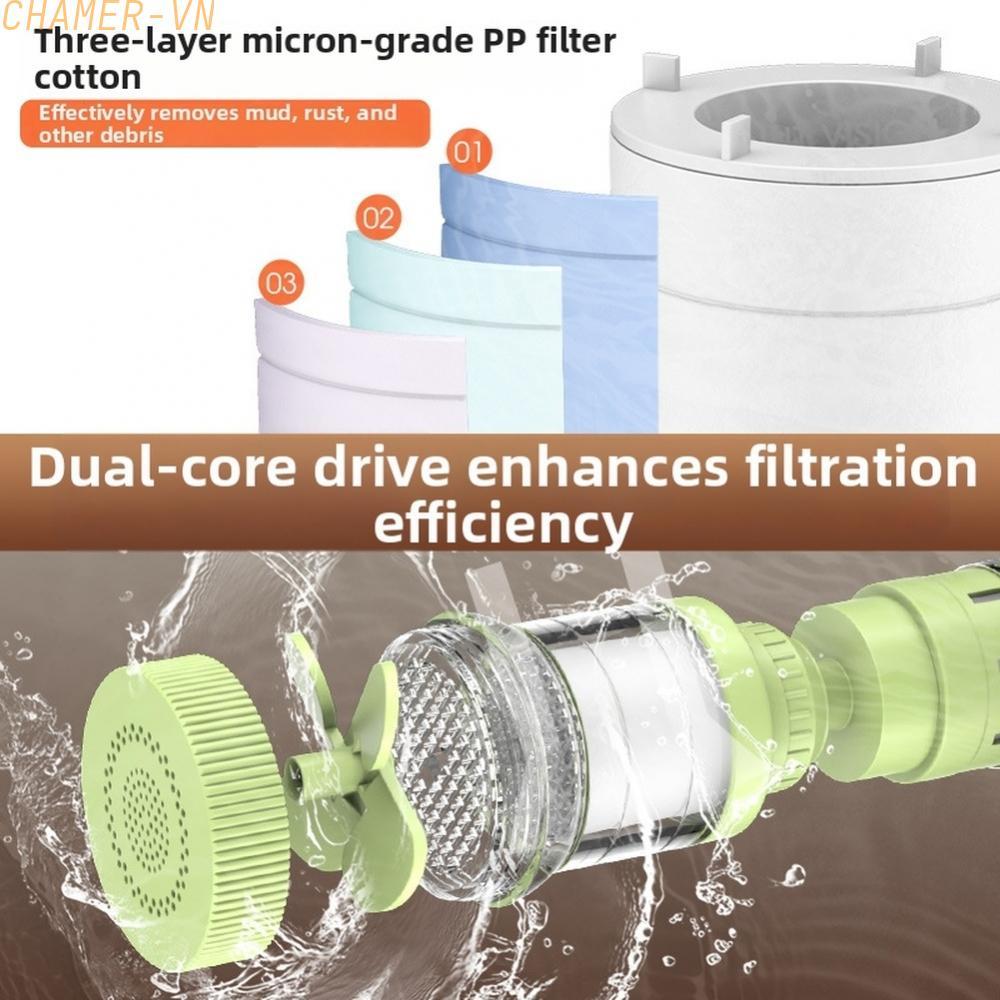 【CHAMER】Stainless Steel Kitchen Faucet Filter 360 Rotation Multi Layer Filtration System【HomeLiving】