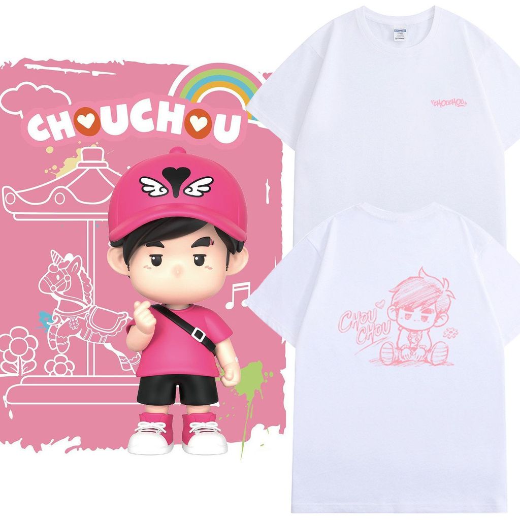 Jay Chou Hàng Hóa Áo Thun Nhồi Bông Bé Trai Tay Ngắn Jay Chou Sun Child Carnival Buổi Hòa Nhạc Cặp Đ