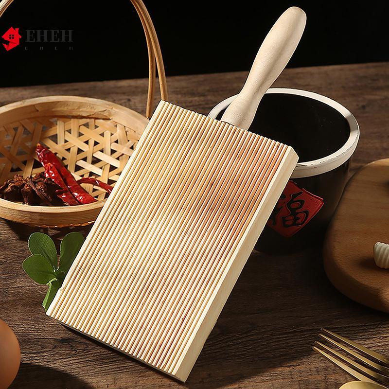 [EHEH] Bàn Bơ Gỗ Và Popsicles Gỗ Garganelli Board Gỗ Tự Nhiên Thiết Thực Pasta Gnocchi Macaroni Boar