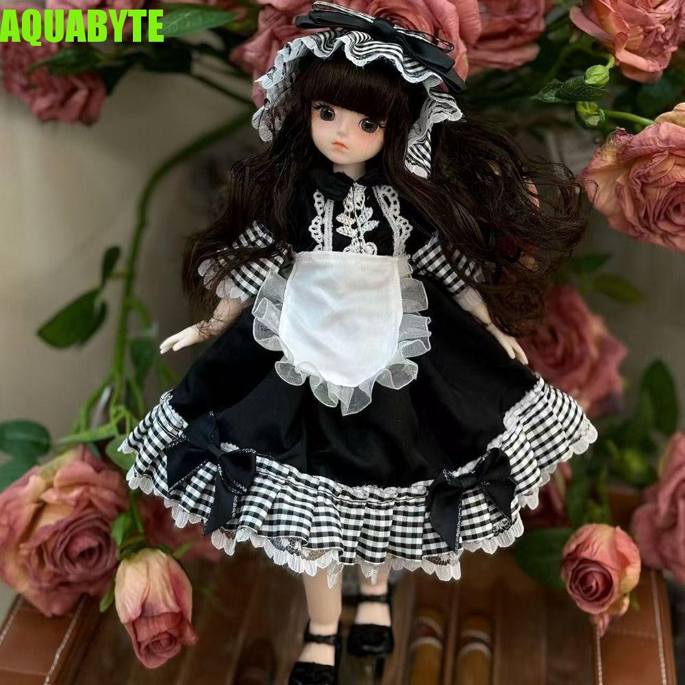 AQUABYTE Công Chúa Dress Up Búp Bê BJD, Tóc Cao Gót Dài 30cm Bjd Búp Bê Có Quần Áo, Bóng Búp Bê Bé K