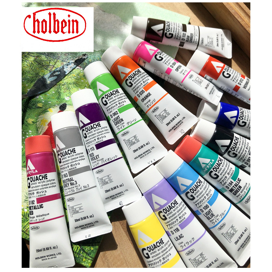 Holbein-Artist Acrylic Gouache Pigment Opaque Painting Pigment 20ml Single Optional-Link 1
