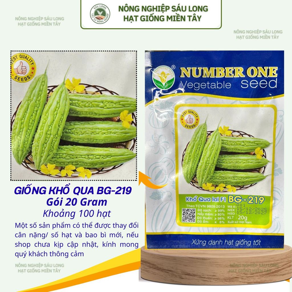 [Khoảng 100H] Hạt Giống Khổ Qua Lai F1 BG-219 NUMBER ONE (Gói 20G)