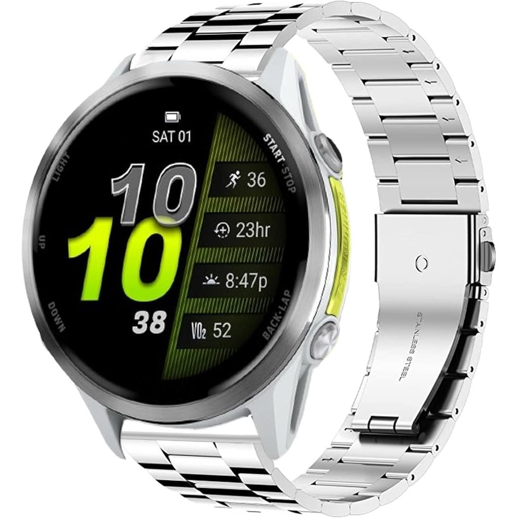 Tương thích với dây đeo Garmin Forerunner 970, Dây đeo thay thế kim loại bằng thép không gỉ phát hàn