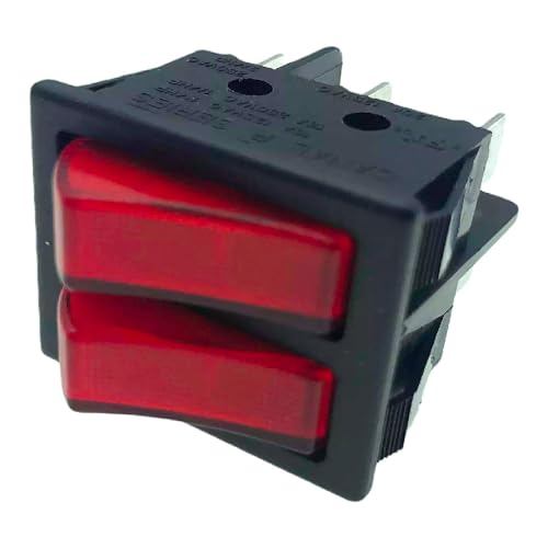 Rocker Switch 16A 20A R Series 6 Pin Không Gian Nóng Điện 125VAC 250VAC Thay Thế Cho Lakewood Delong