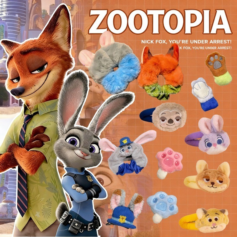 Kẹp tóc Zootopia cho Nick và Judy, thiết kế siêu dễ thương