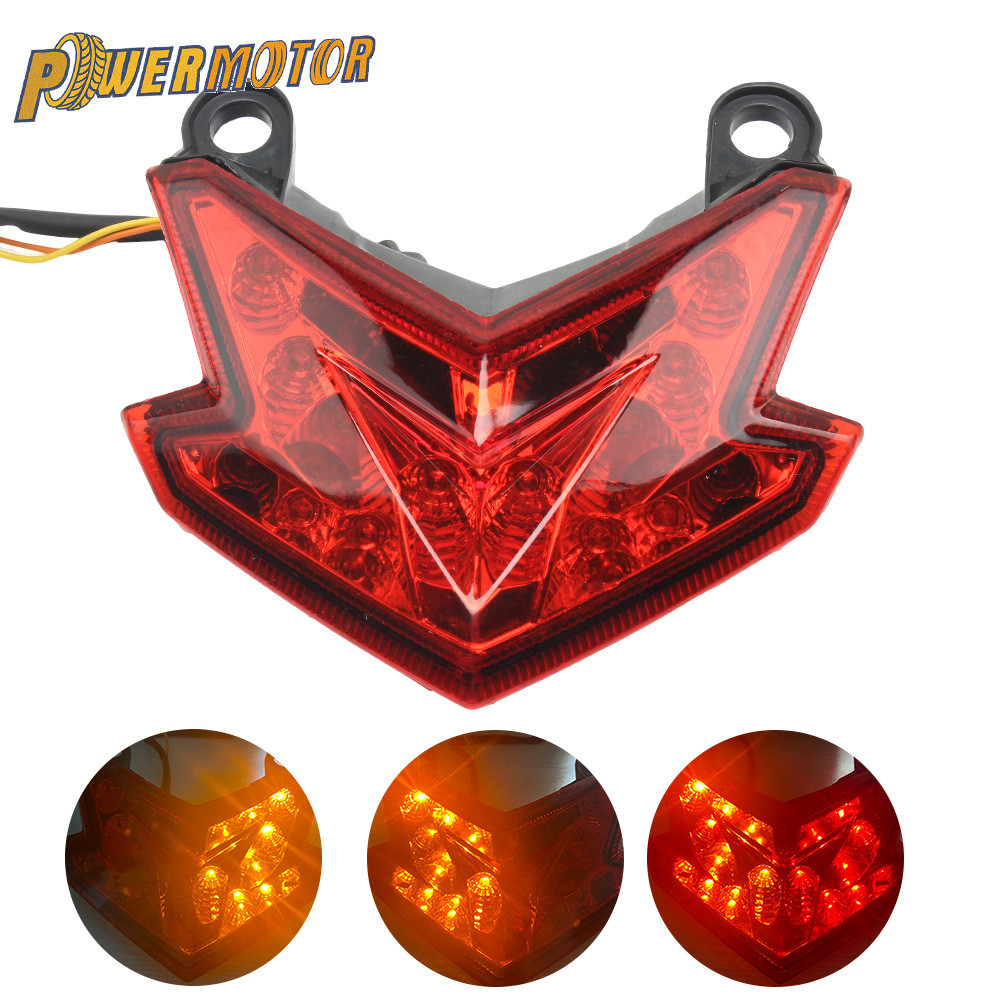 Đa Năng Kawasaki Z125 Z800 ZX-6RLED Xe Máy Đuôi Đèn LED Báo Phanh Cảnh Báo Đèn Phanh