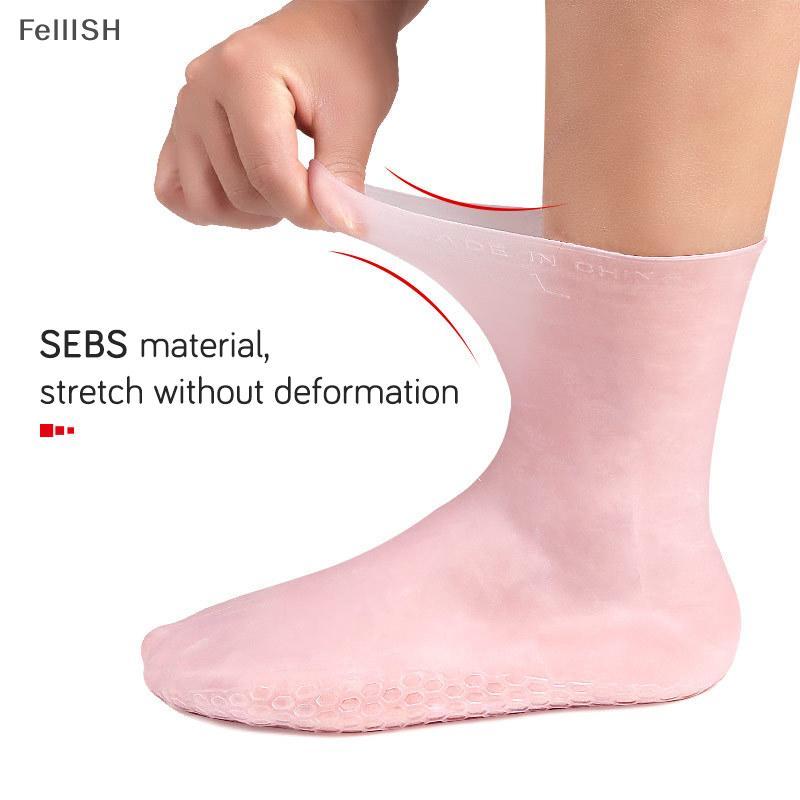 Tất Chăm Sóc Bàn Chân Silicone Dưỡng Ẩm với Gel Chống Nứt - Sử Dụng Tại Nhà FELLI