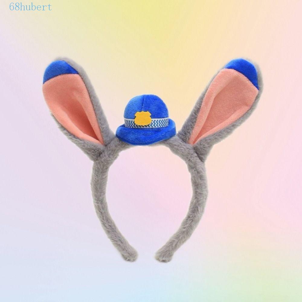 HUBERT Bunny Ears Headband - Fluffy Kawaii Plush, Style Cartoony như Judy Hopps từ Zootopia