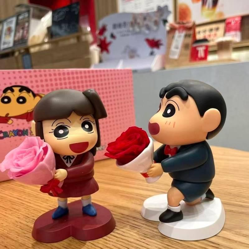 Flower World Crayon Xiaoxin Preserved Fresh Flower Series Blind Box Fashion Play Hand Office Birthda