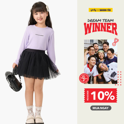 Áo thun dài tay cho bé YODY ôm body giữ nhiệt XTRA-HEAT cổ tròn in hình KCTL25F003
