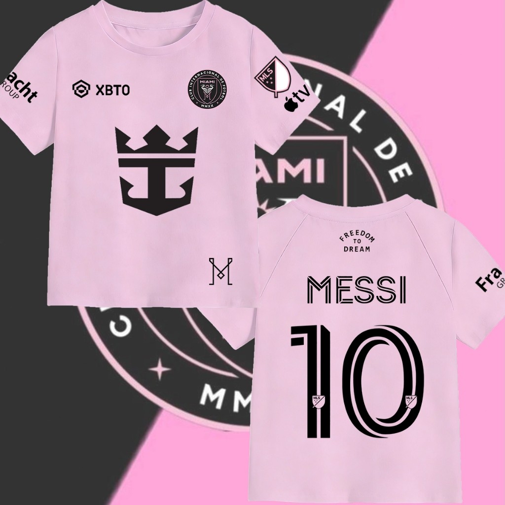 Áo thun trẻ em Leo Messi / MLS Inter Miami / Áo thun số 10 của Messi / Áo thun người lớn và trẻ em L