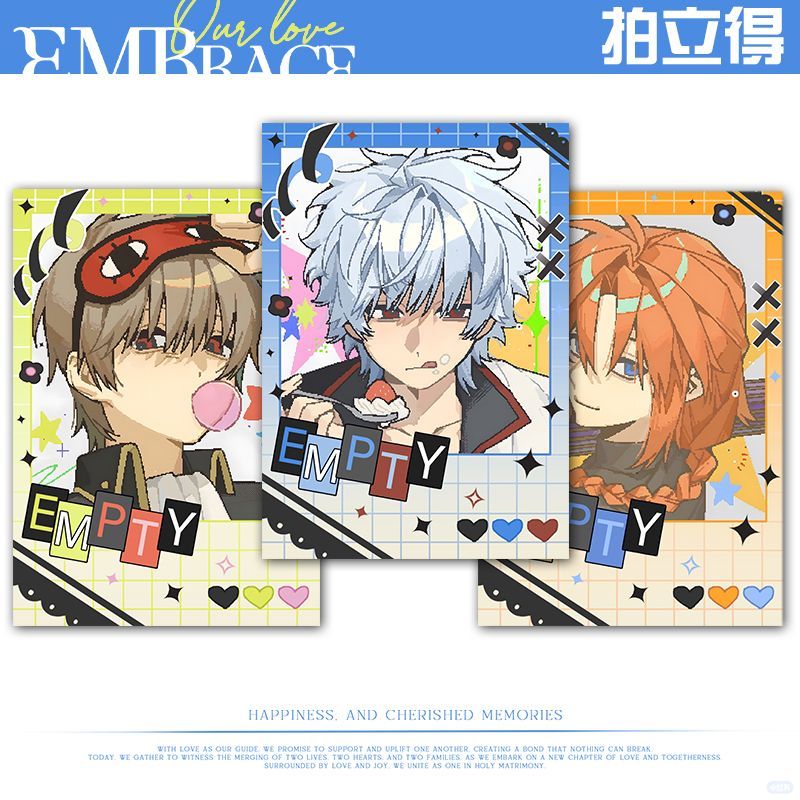 Gintama Polaroid Okita Sogo Sakata Gintama Gintama Shinwei HD Photocard Bộ sưu tập hàng hóa hai chiề