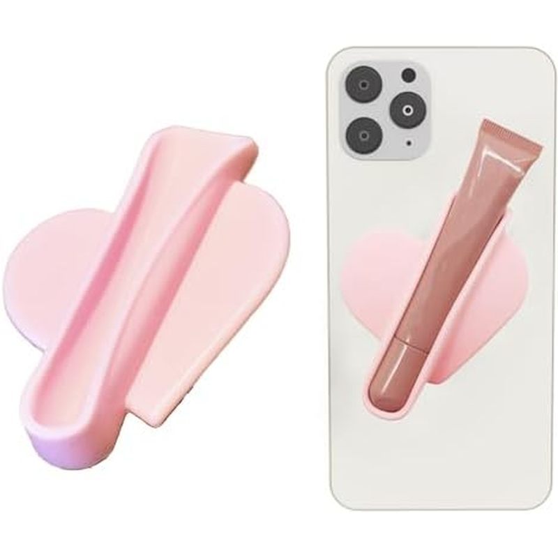 tick Holder Phone Case.Silicone Lipgloss Holder, Adhesive Lip Gloss Balm Phone Card Holder for iPhon