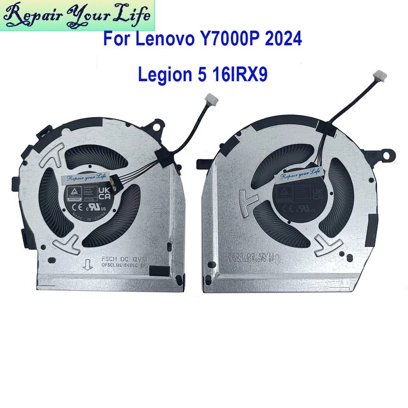 Laptop CPU GPU Quạt Làm Mát Cho Lenovo Legion 5 16IRX9 83DG Y7000P IRX9 2024 Máy Tính Xách Tay Phần 
