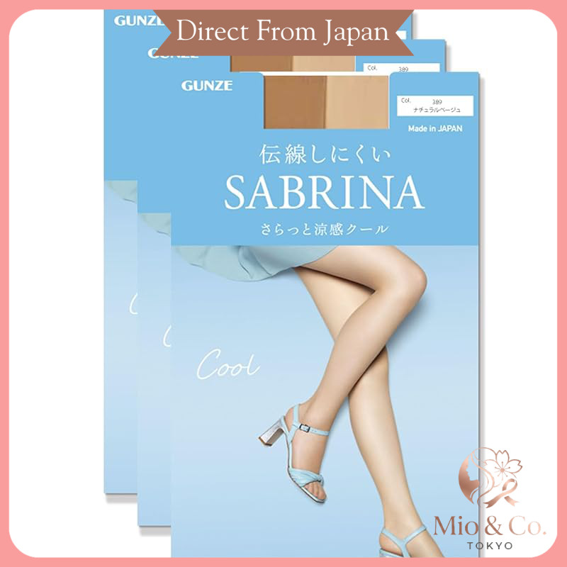 GUNZE Sabrina Stockings (Set of 3) Cool and Refreshing, Snag-Resistant SB570 for Women - Available i