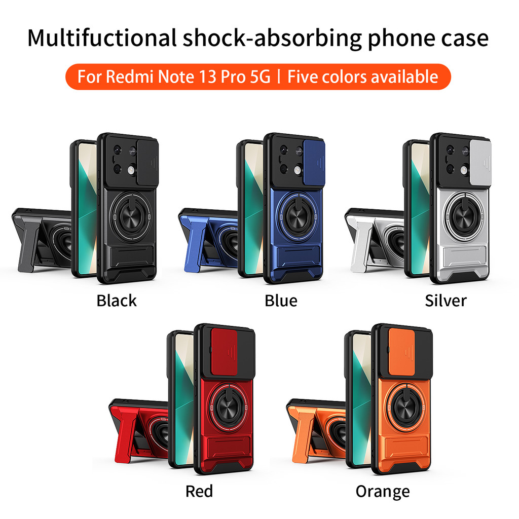 Ốp Lưng Giáp Cho Redmi Note 14S 13 Pro 5G 4G Ốp Lưng Chống Sốc Trượt Bảo Vệ Ống Kính Vỏ Điện Thoại C