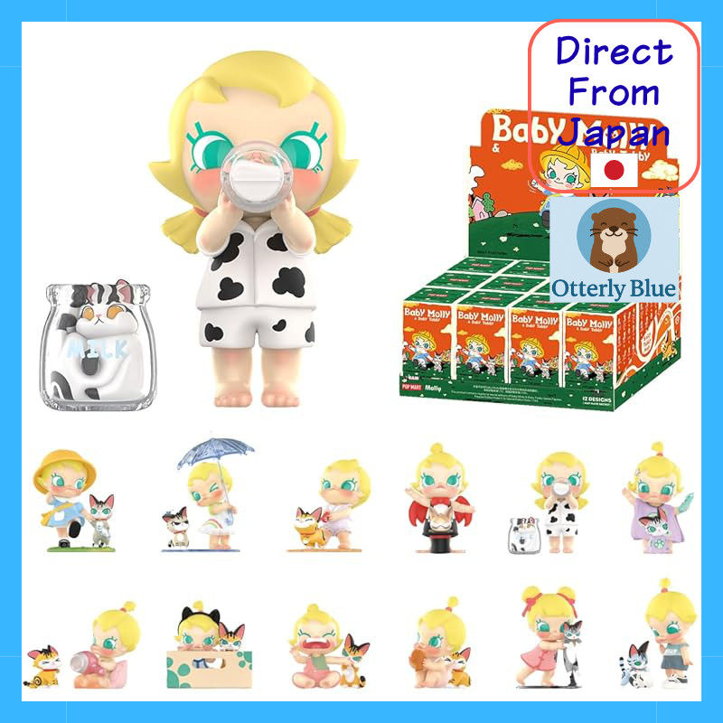 POP MART Baby Molly & Baby Tabby Series – 1 Piece – Blind Box Gachapon PVC Soft Vinyl Figure, Premiu