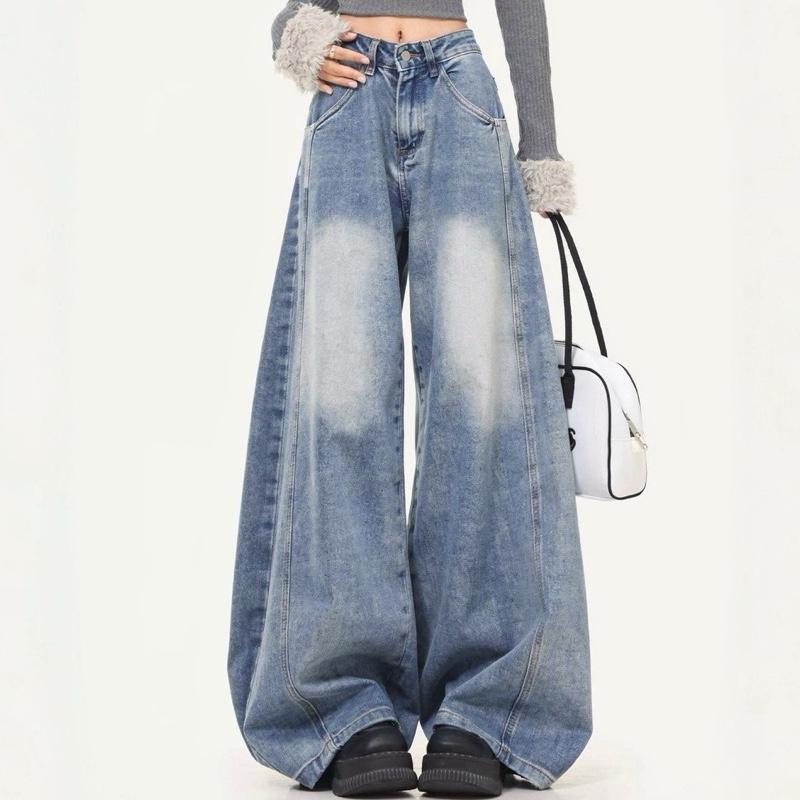 1221 (XS-6XL) jinjeans Barrel quần jean baggy Loose Fit