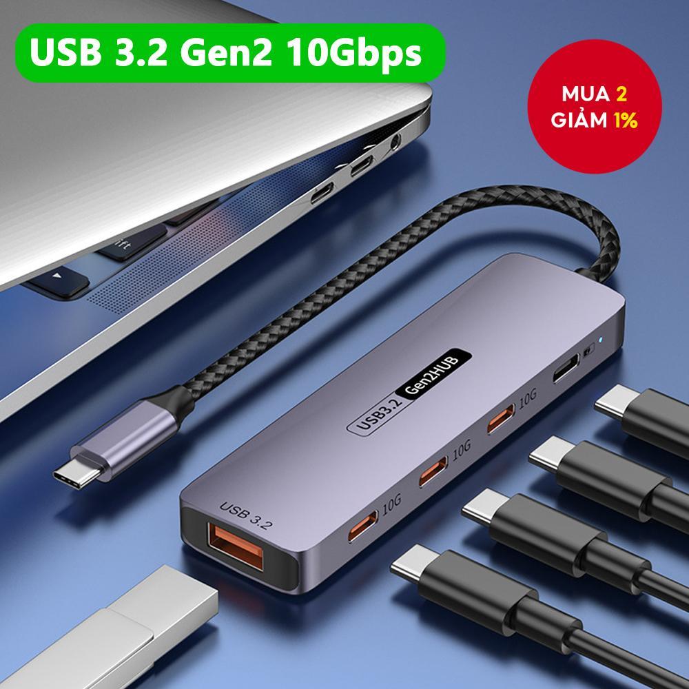 USB 3.2 C Hub Gen2 Docking Station Type C Tipo Splitter Concentrator 10G Laptop Dock Cho MacBook