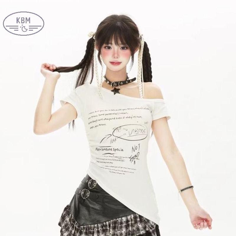 Áo thun nữ style American Graffiti Y2K, phù hợp mùa hè