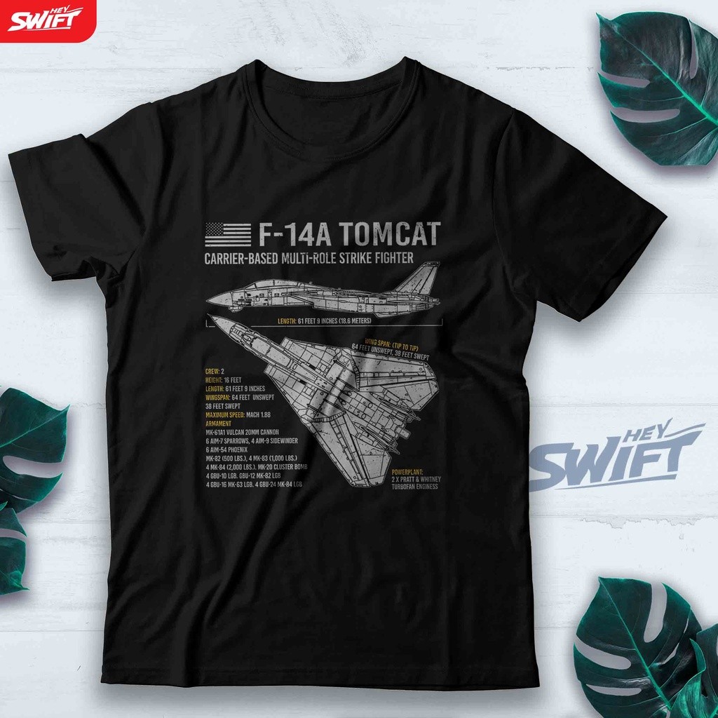 F-14 Tomcat Us Máy bay hải quân F14 Áo thun chiến đấu phản lực quân sự Microfiber Jersey