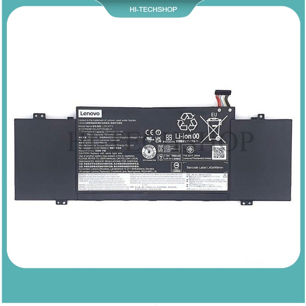 ⭐ ⭐ [Mới] Pin laptop Lenovo Ideapad Yoga Slim 7 Carbon 14ACN6 Lenovo Ideapad Yoga Slim 7-14ACN6 L20C