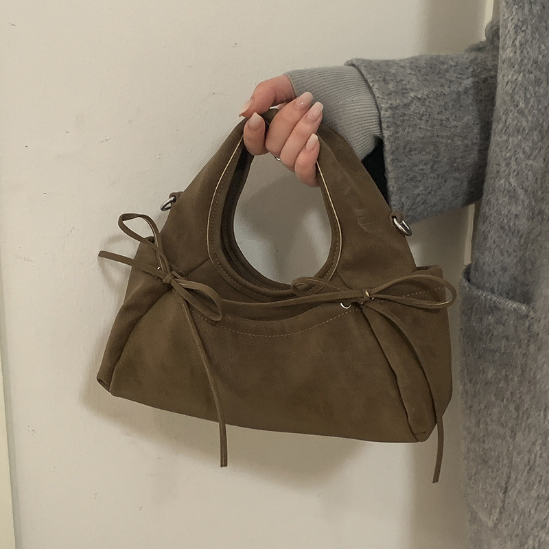 2025 Mới Niche Túi Nữ Đa Năng Đeo Ngang Túi Retro Matte Túi Xách Nhỏ Tote Bánh Bao Túi 2KDZ