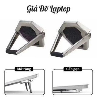 Giá Đỡ Laptop Mini Tản Nhiệt Chống Trượt Hợp Kim Loại ( Chân Kê Di Động Chịu Lực Ổn Định Nhỏ Gọn Tiện Dụng Giá Rẻ )