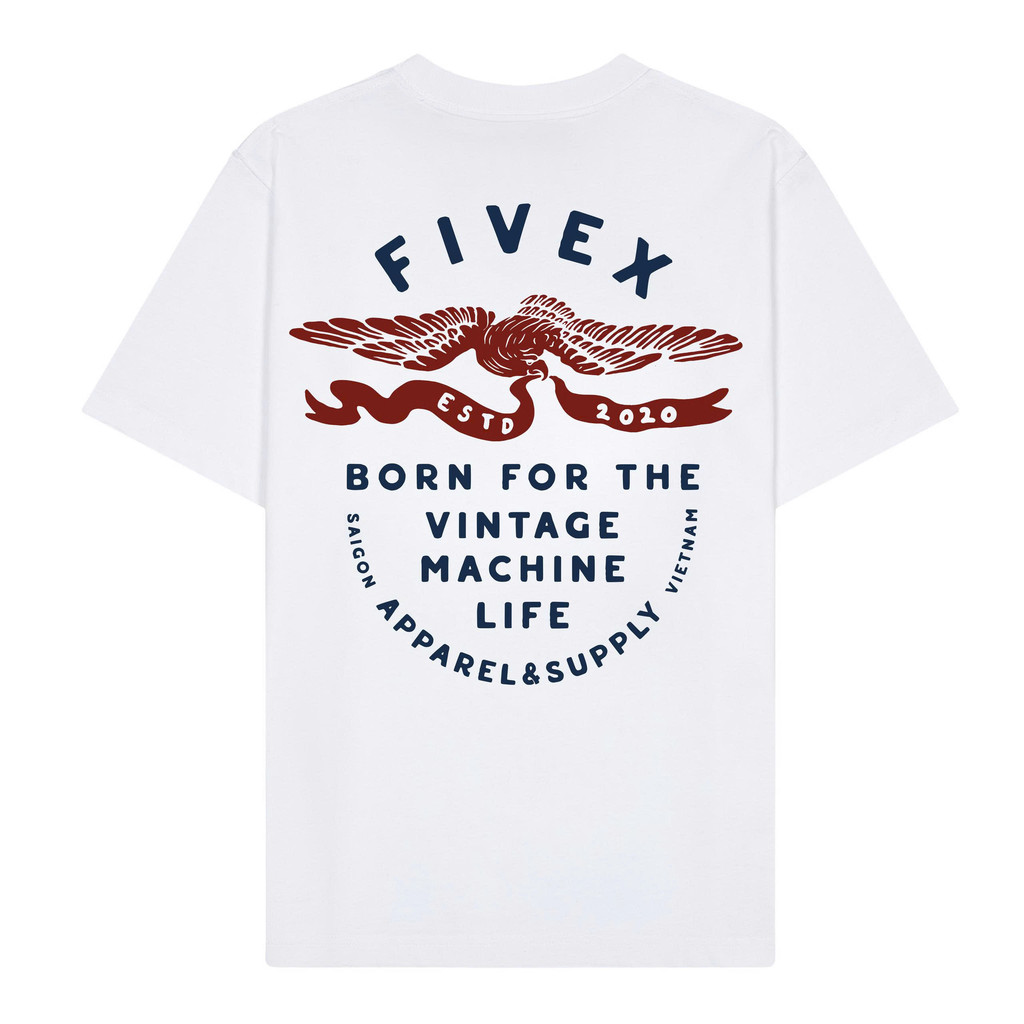 FIVEX TEE BORN FOR THE ROAD - WHITE