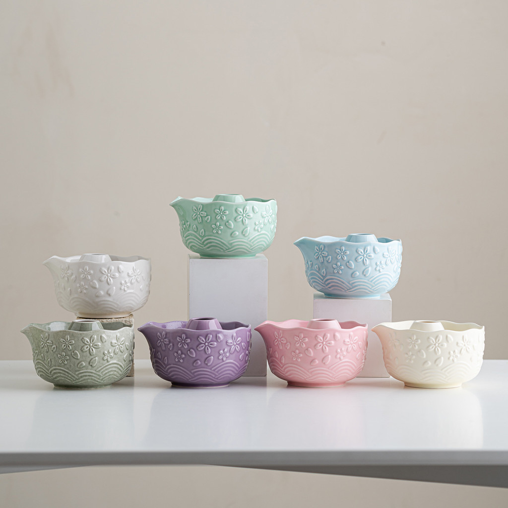 chawan matcha dụng cụ pha matcha bộ pha matcha Bộ trà Matcha hồng Sakura Quà tặng bát Matcha